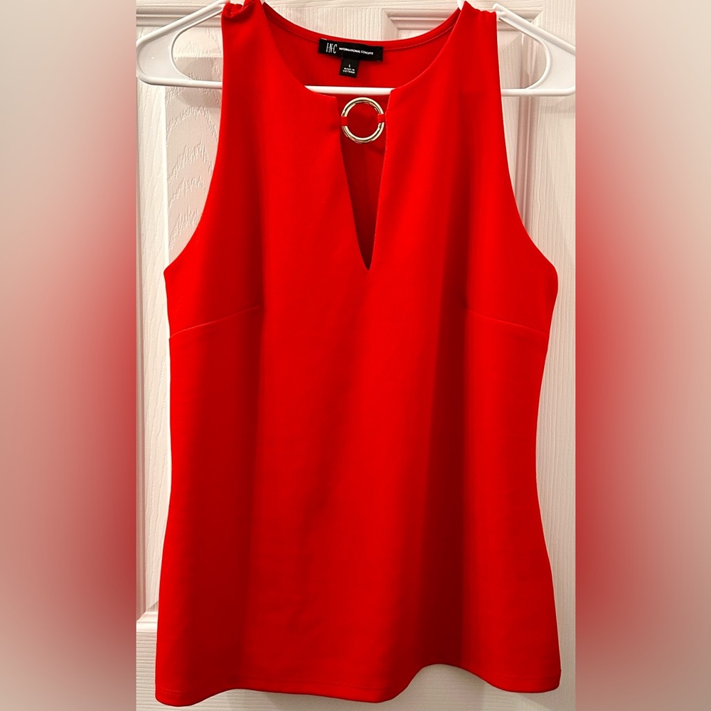 INC sleeveless top with keyhole front. Size L.